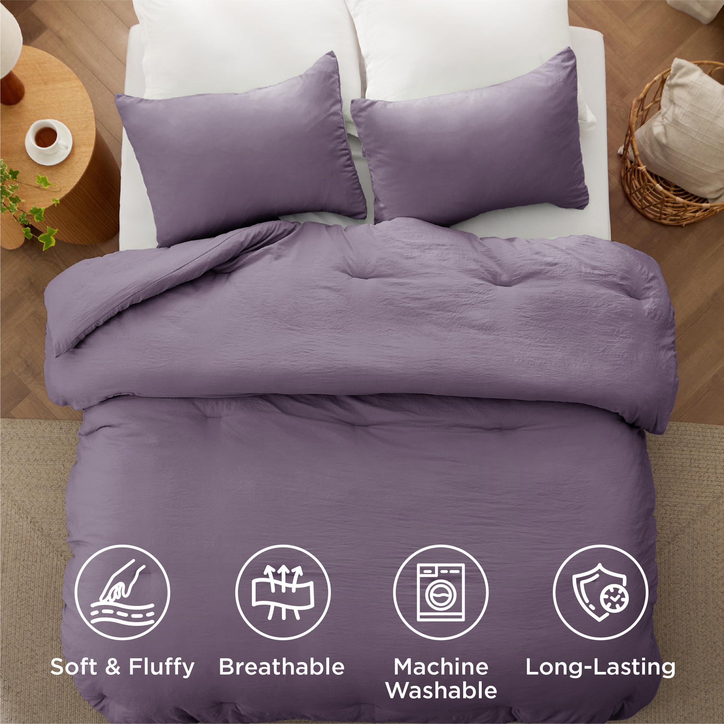 Bedsure pillowcases 20x26 close-up show smooth fabric and secure fit.
