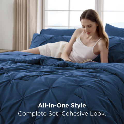 Bedsure navy pillowcases 20x30 provide smooth fabric and easy maintenance.