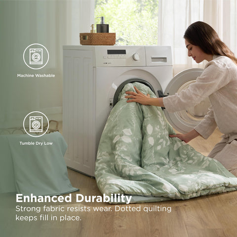 Bedsure queen pillowcases with botanical print and soft microfiber