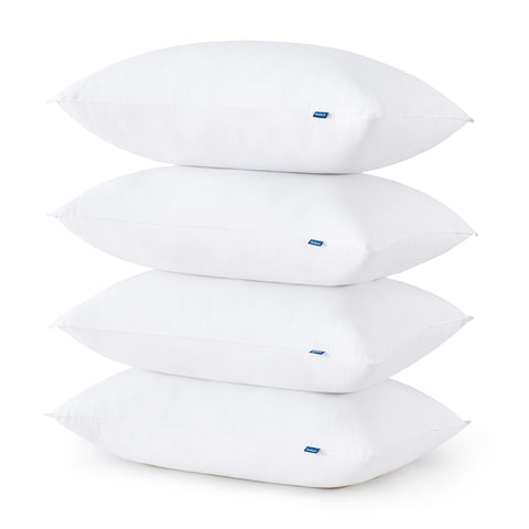Bedsure king-size four-pack pillows, top-view layout for a spacious sleep setup.