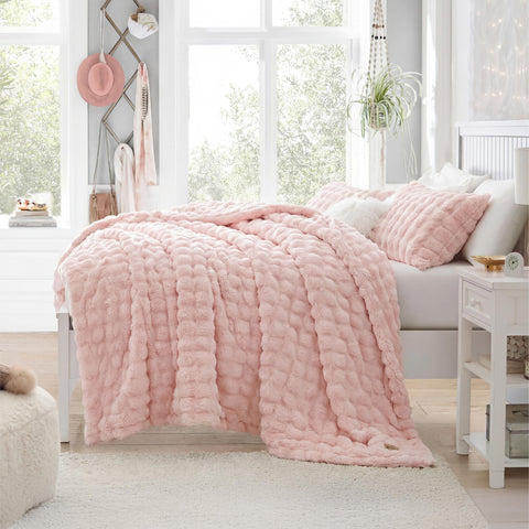 Bedsure pink blanket perfect for lounging at home.