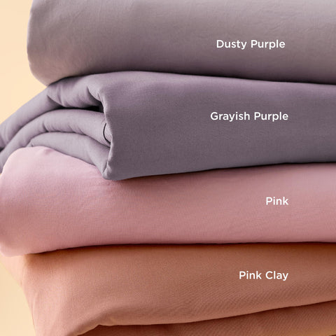 Bedsure pink clay pillow sham 20x36 complements the duvet for cohesive setup.