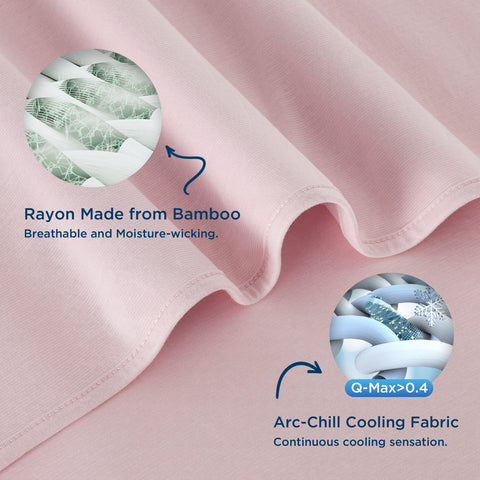 Bedsure pink cooling blanket reversible side for year round comfort