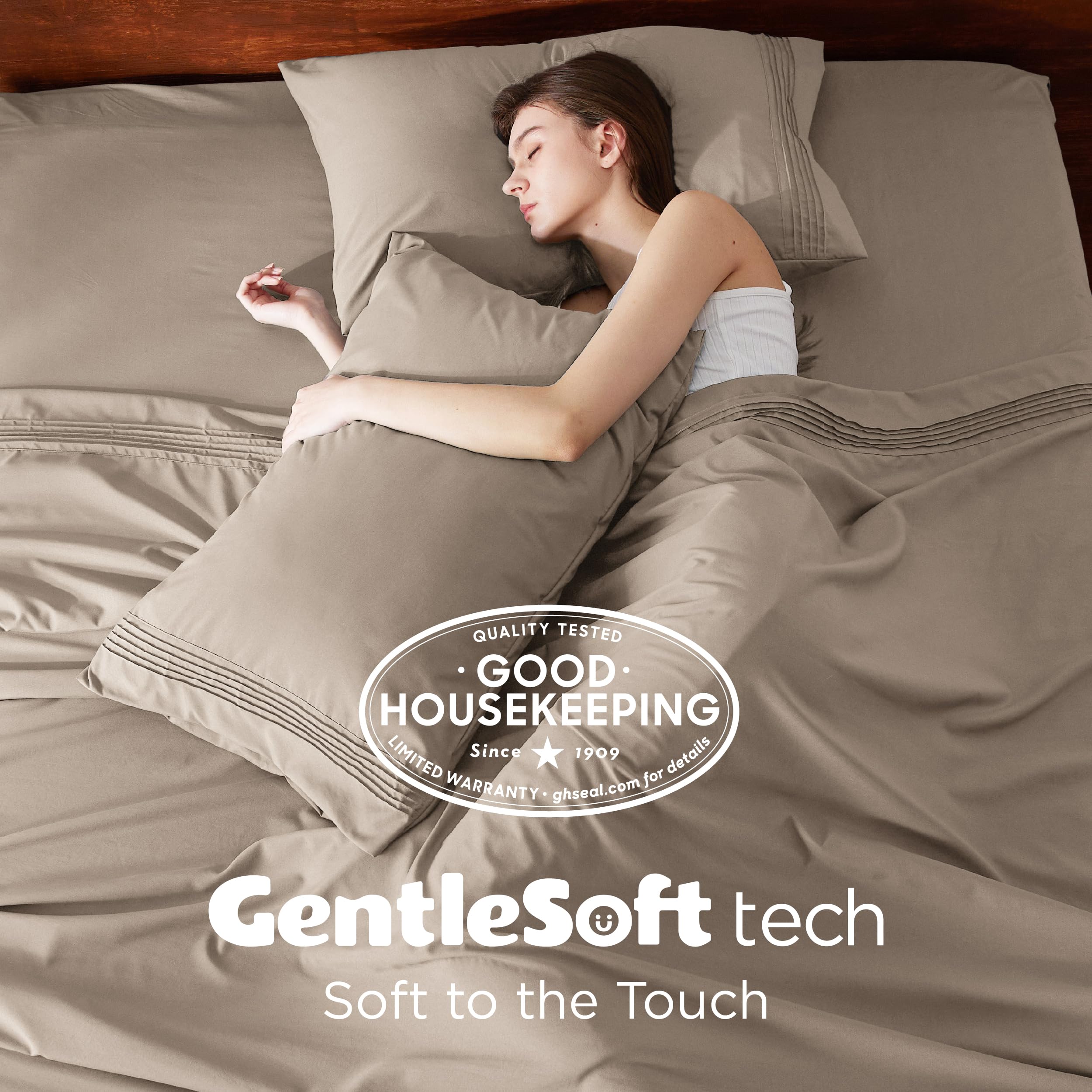 Bedsure pillowcases with pintuck detailing for coordinated style