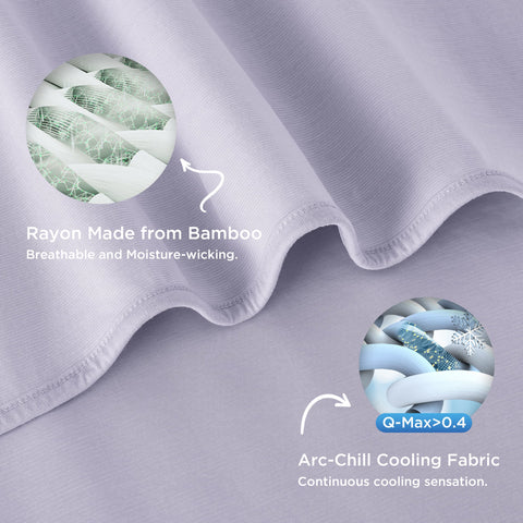 Bedsure purple cooling blanket reversible side emphasizes cooling and breathability