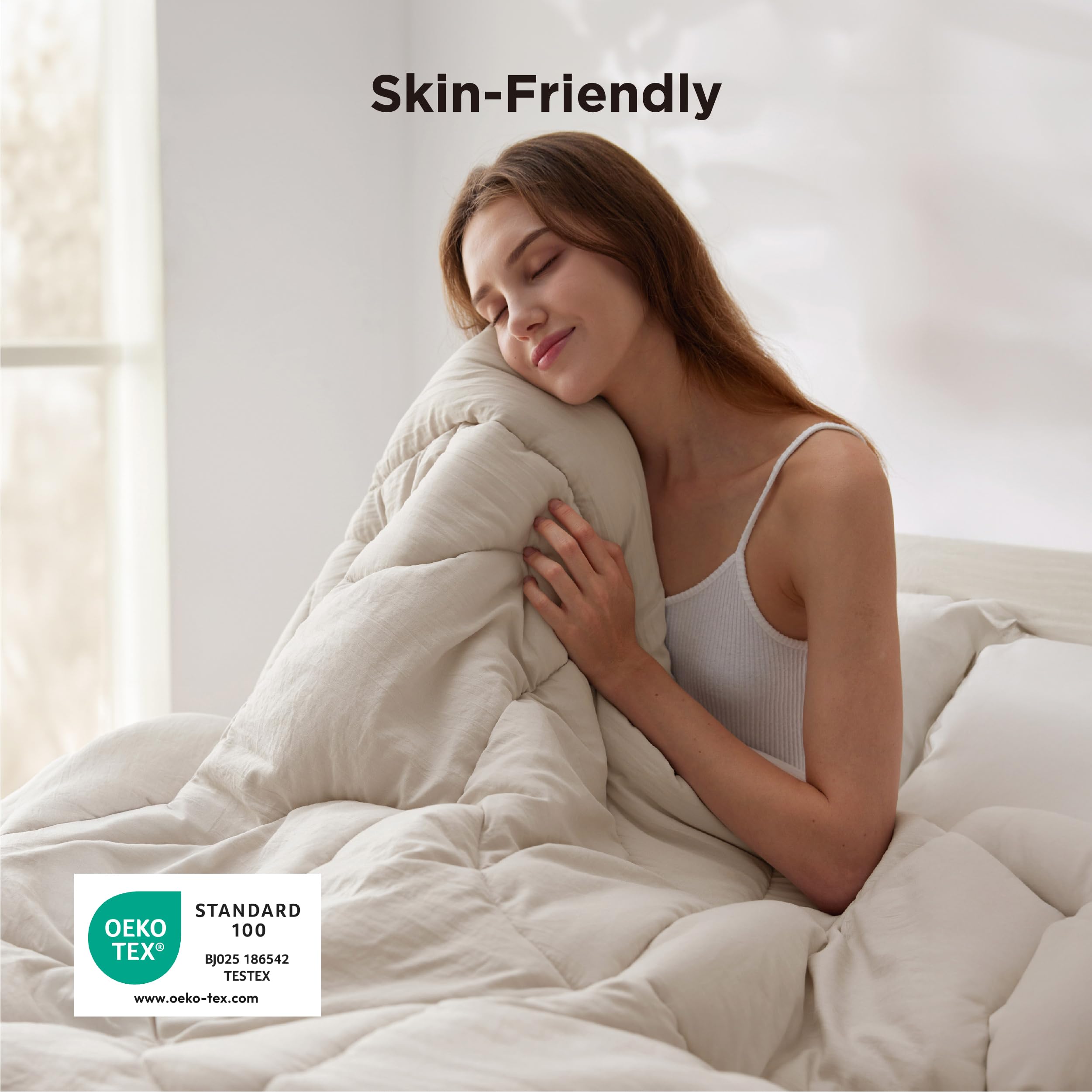 Bedsure 88 by 88 inches queen size fits standard beds.