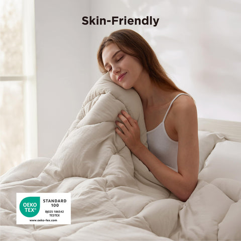 Bedsure 88 by 88 inches queen size fits standard beds.