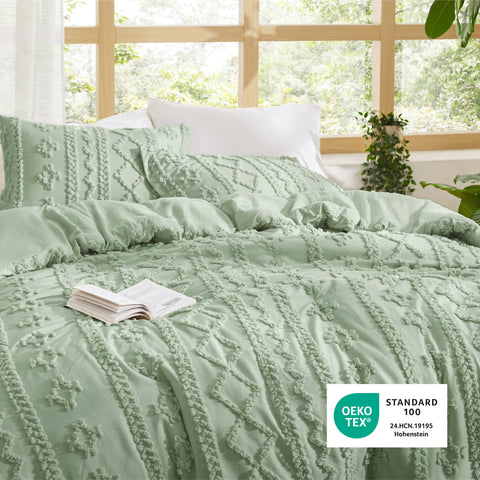Bedsure queen comforter set size 90x90 inches for balanced bed layout
