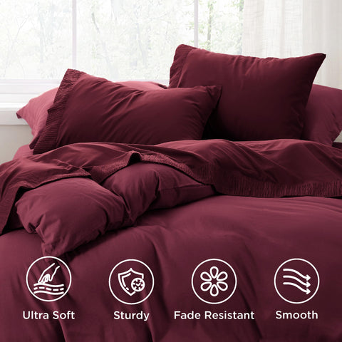 Bedsure queen fitted sheet 60x80 with 14-inch pocket ensures secure grip.