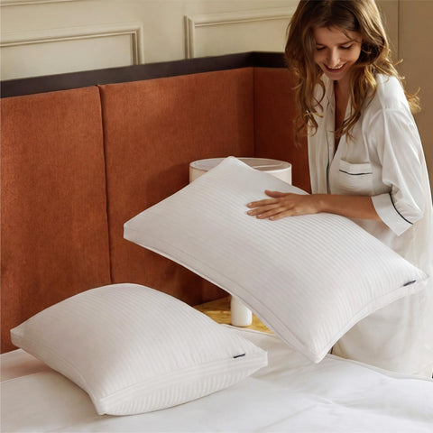 Bedsure queen pillow set provides consistent support without clumping