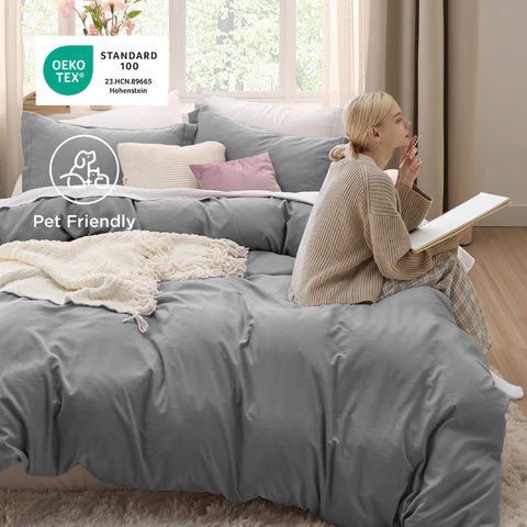 Bedsure queen pillow shams pair with duvet cover for cohesive decor