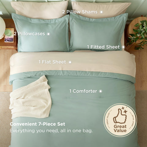 Bedsure sage green pillow shams complete decorative look
