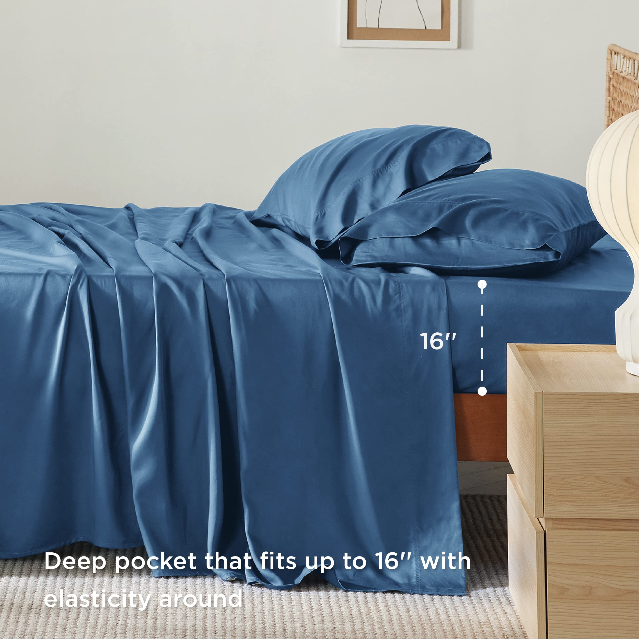 Bedsure queen pillowcases teal with envelope closures for neat pillows