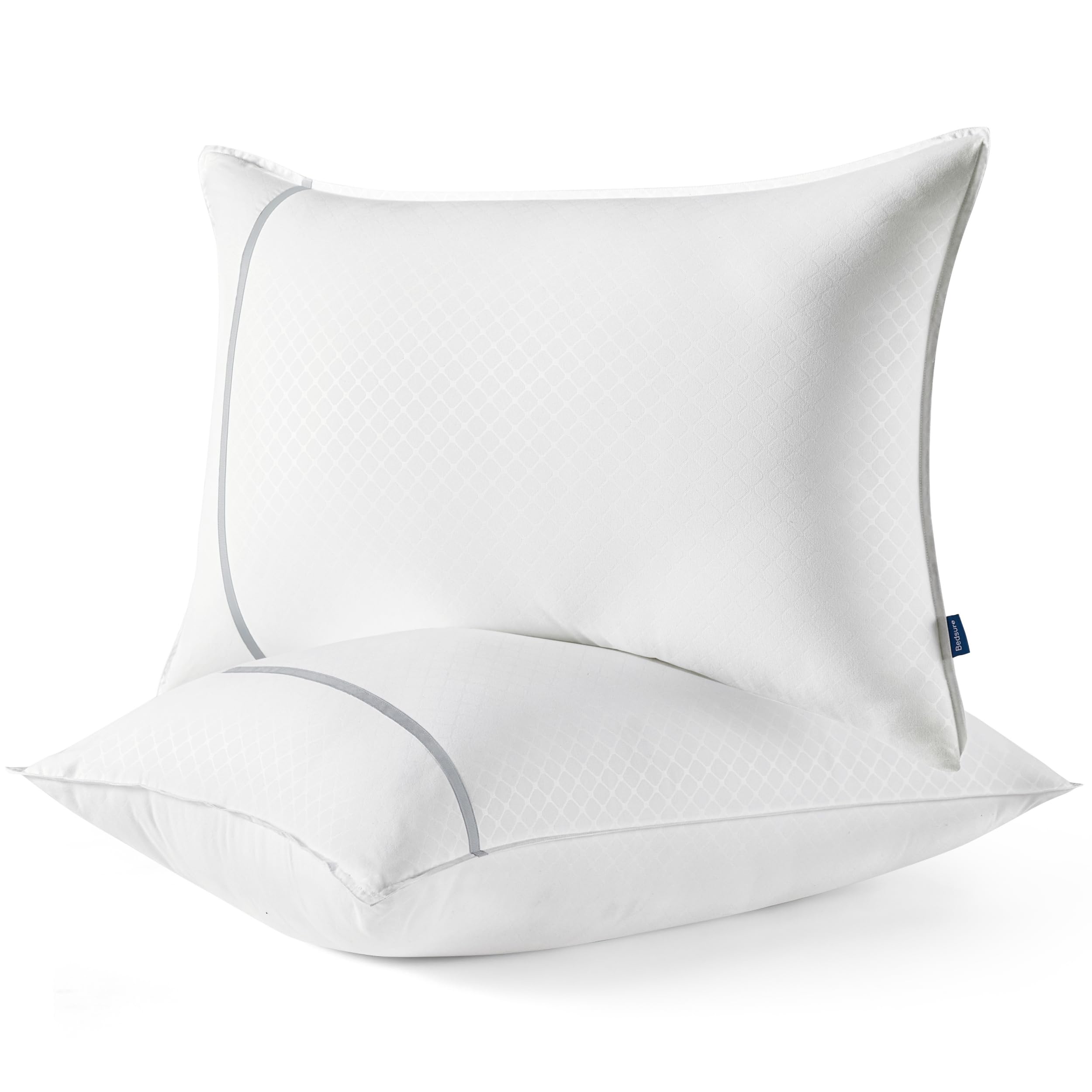 Bedsure queen pillows 2-pack showing balanced loft for back or side sleepers