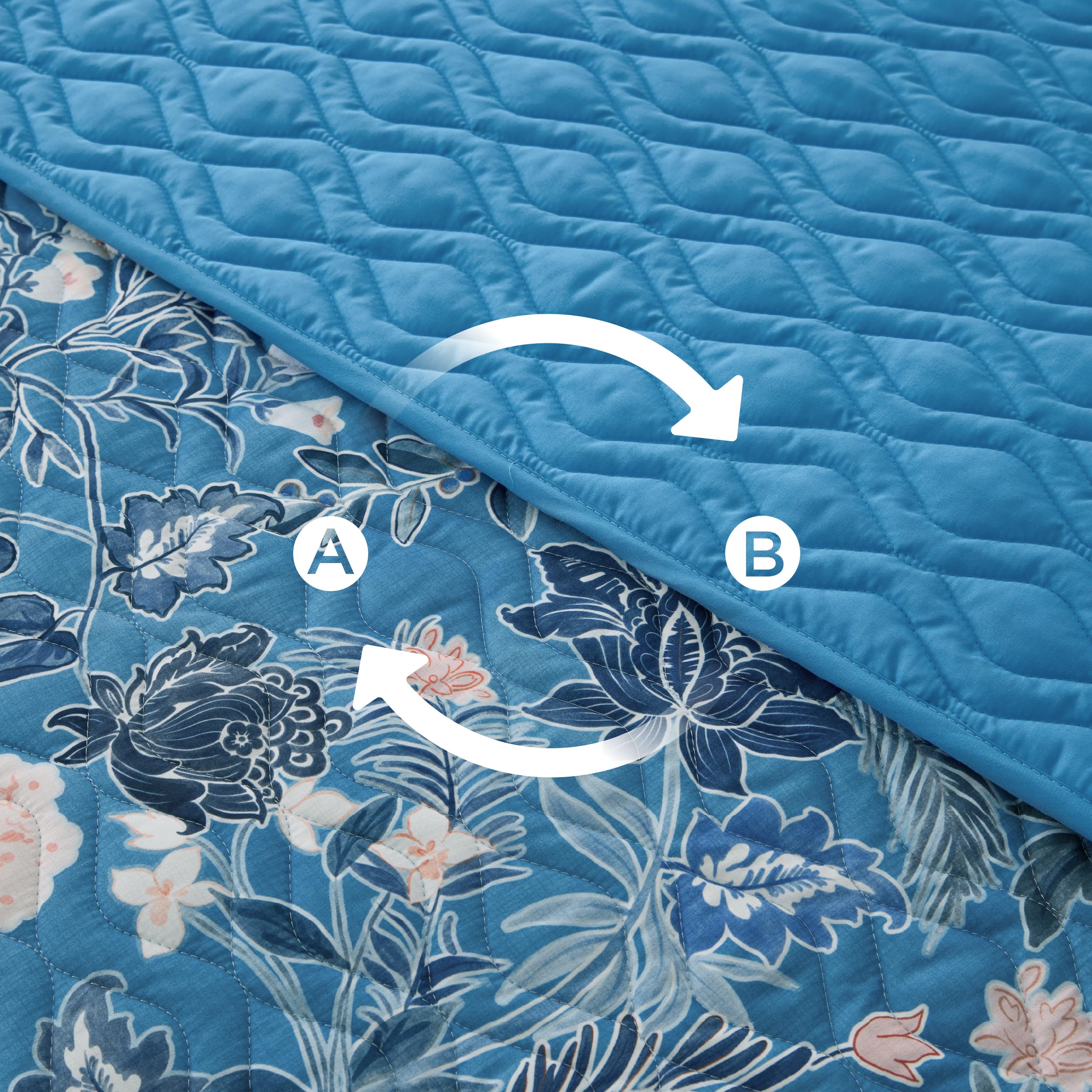 Bedsure queen shams paired with quilt create a coordinated bedding look.