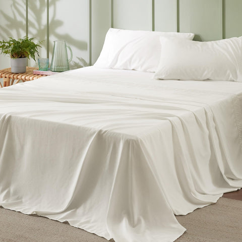 Bedsure queen sheet set with soft microfiber for a cool night's sleep.