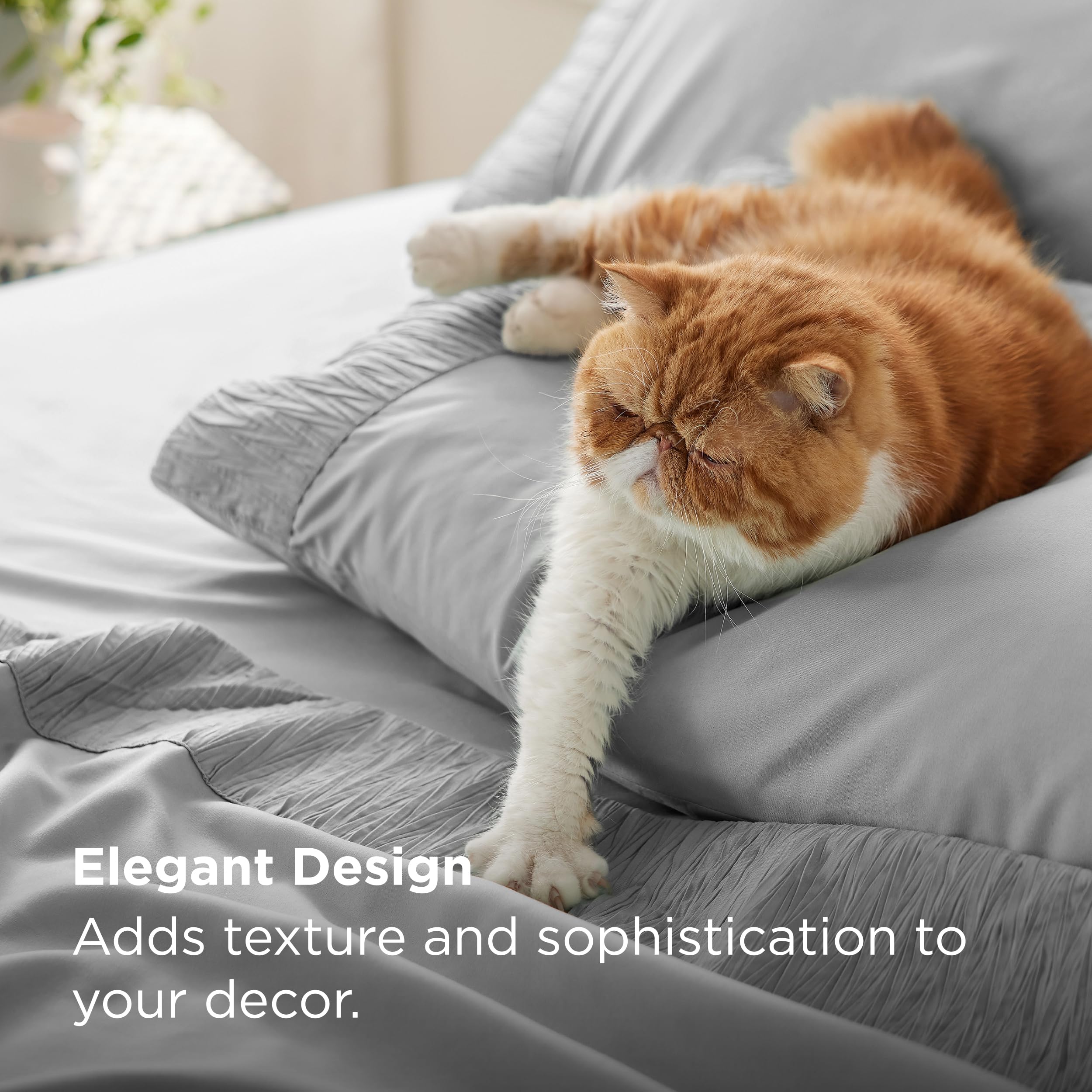 Bedsure breathable microfiber fabric delivers a cool, comfortable sleep experience