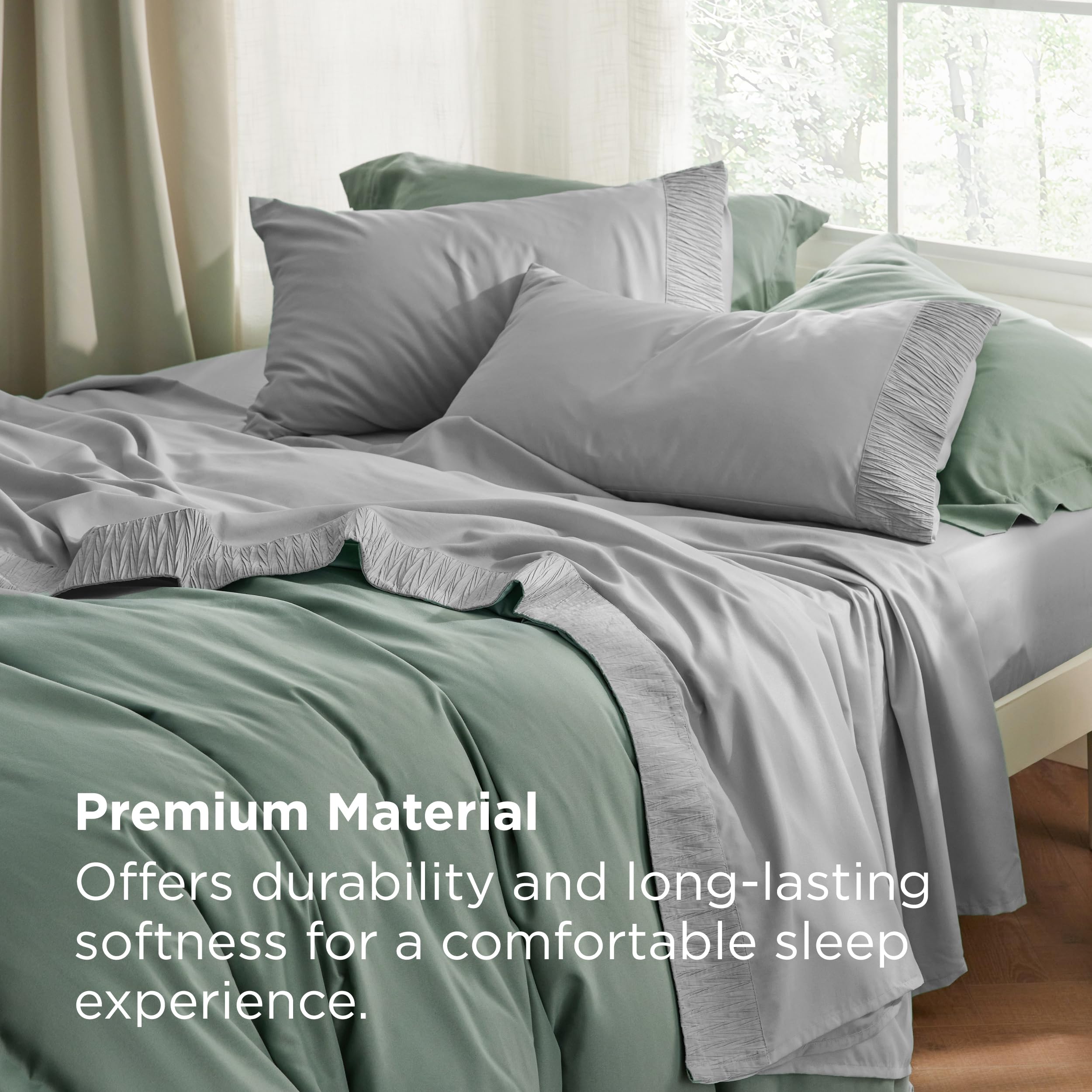 Bedsure deep-pocket fitted sheet keeps corners tucked securely during the night