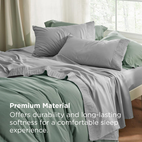 Bedsure deep-pocket fitted sheet keeps corners tucked securely during the night