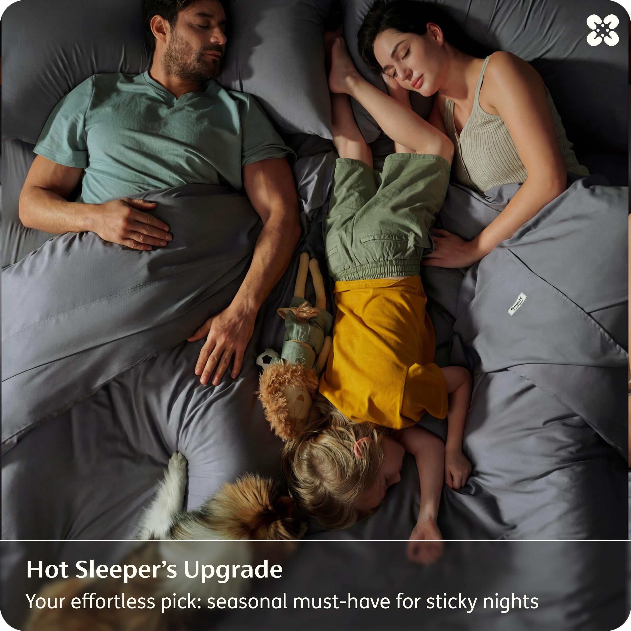 Bedsure fitted sheet with 360° elastic showing secure deep pocket fit