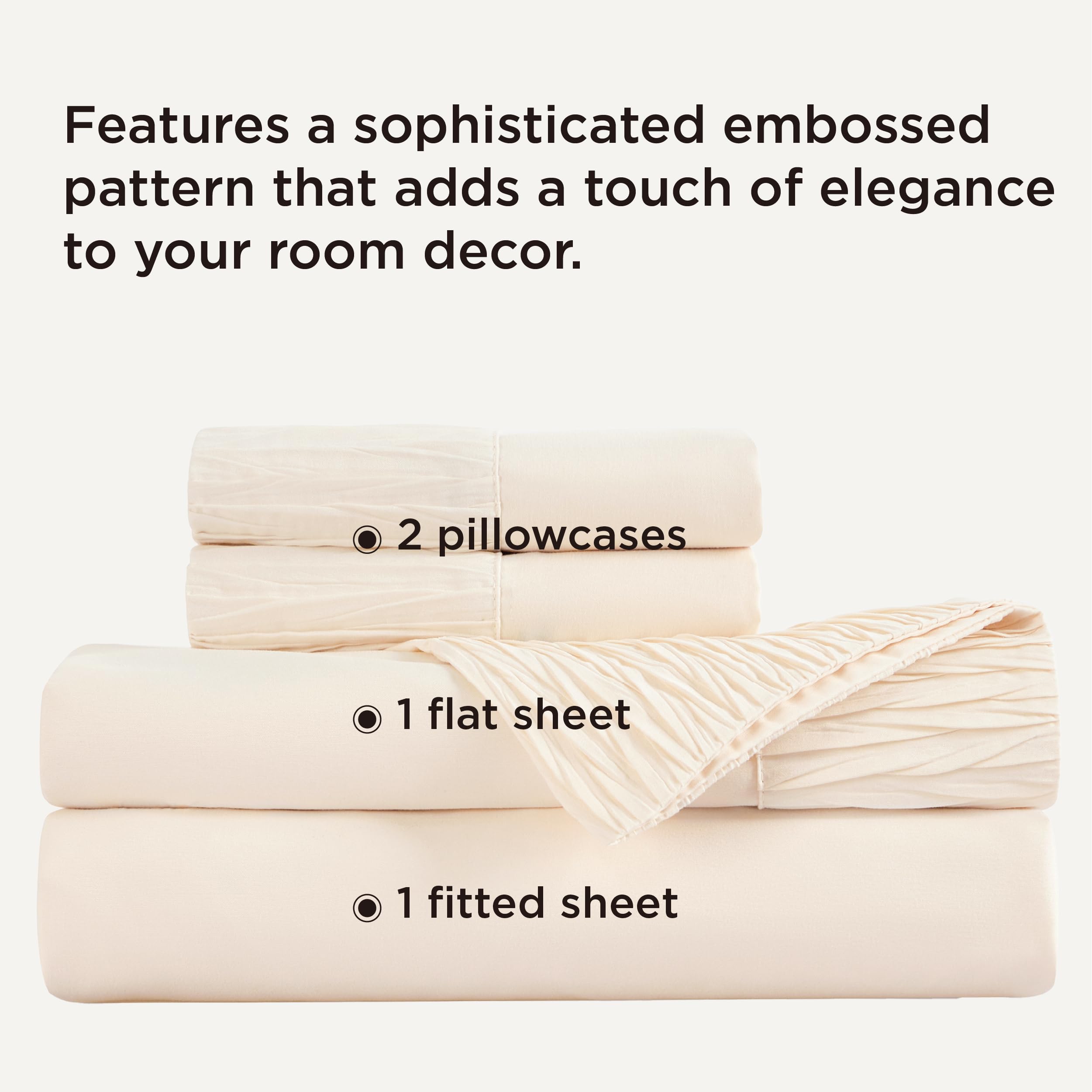 Bedsure queen sheet set fitted sheet 60x80 with 14-inch pocket ensures secure fit