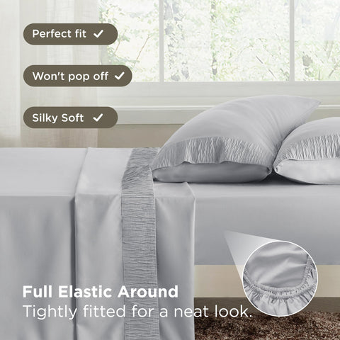 Bedsure queen sheet set machine-washable and durable for daily use