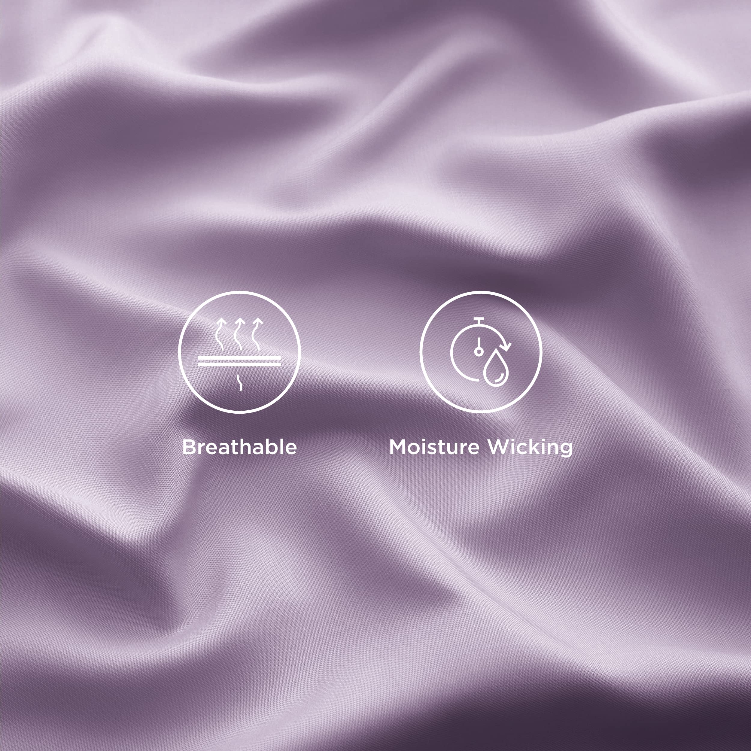 Bedsure bamboo rayon sheets moisture-wicking breathable comfort for warm sleepers.