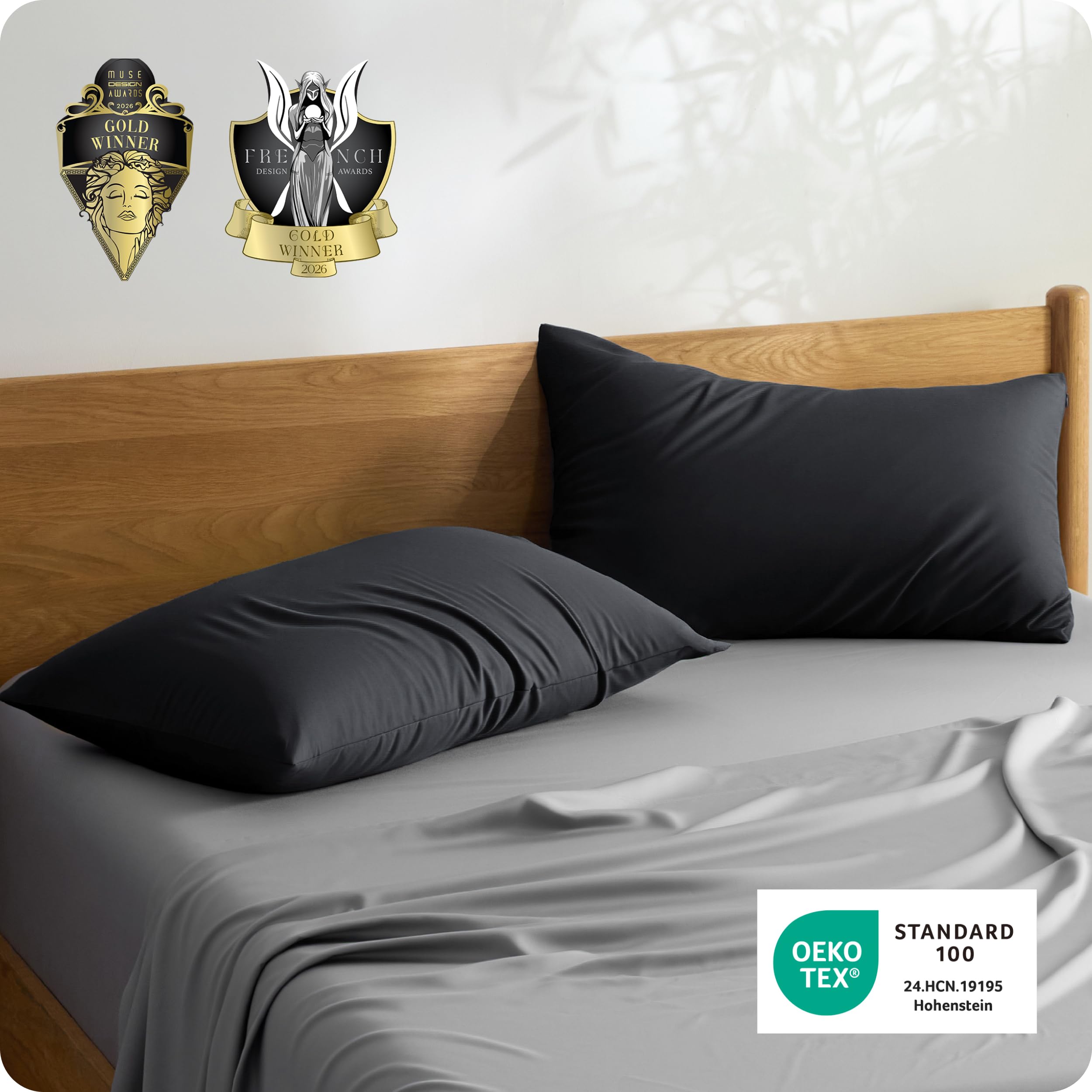 Bedsure queen-size pillowcases measure 20x30 inches for standard pillows.