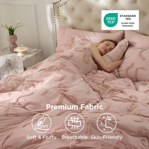 Bedsure queen-size comforter 90x90 enhances bed styling with all-season comfort