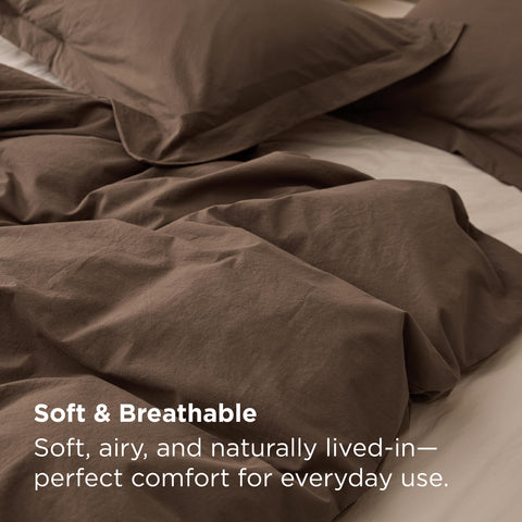 Bedsure queen-size duvet cover 90x90 front view highlights easy bed making.