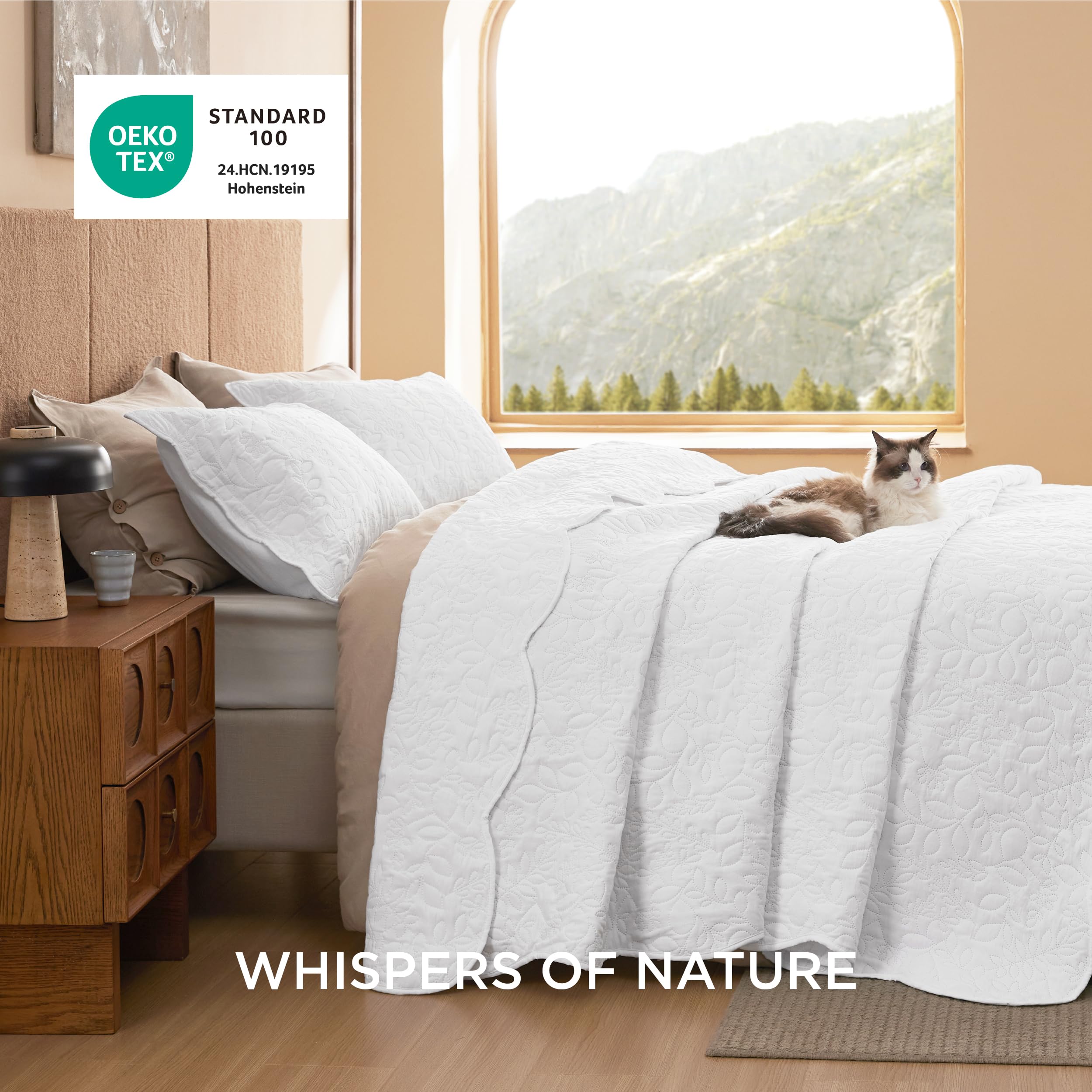 Bedsure brushed polyester fabric offers breathable, anti-static comfort