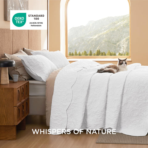 Bedsure brushed polyester fabric offers breathable, anti-static comfort