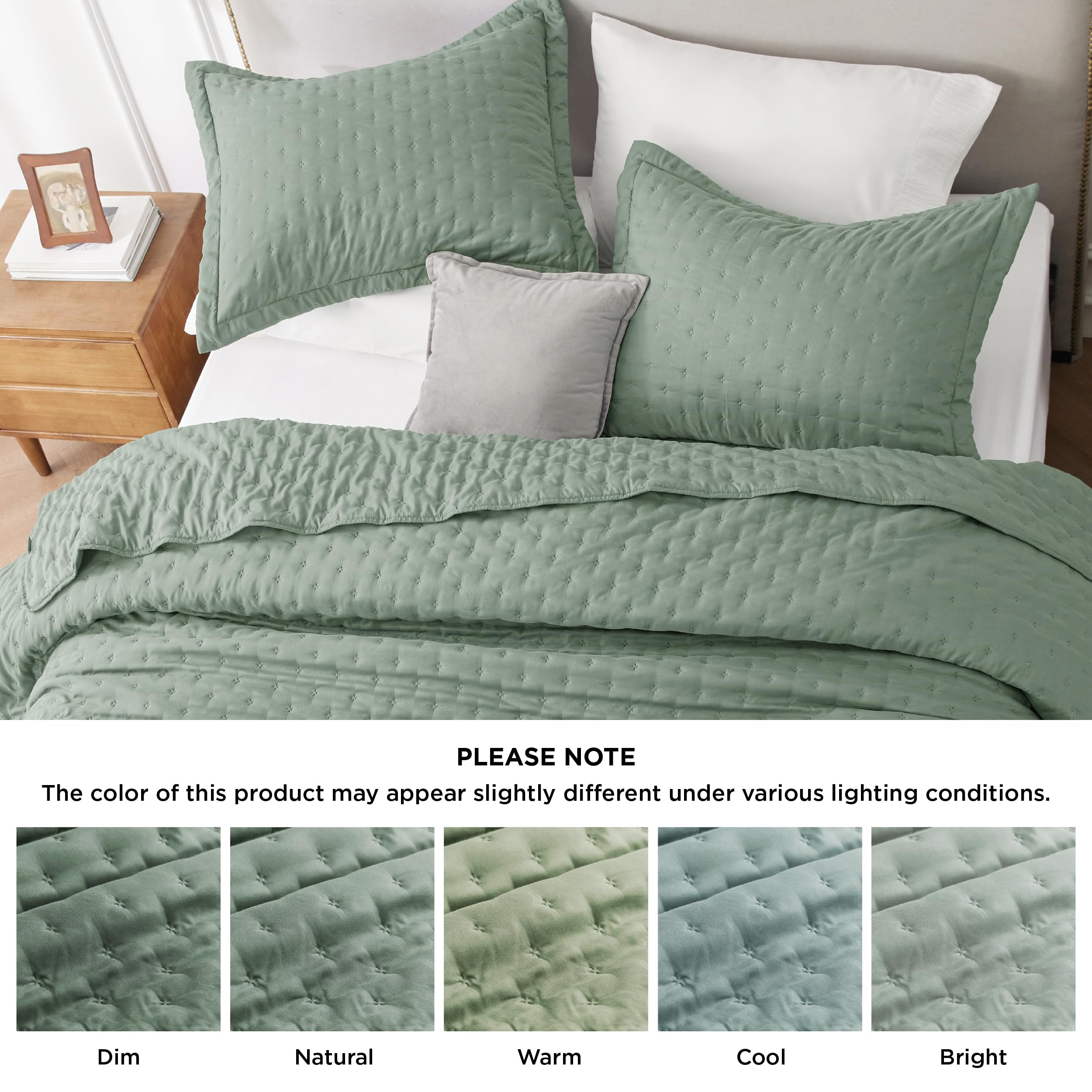 Bedsure quilt machine-washable and durable with secure stitching