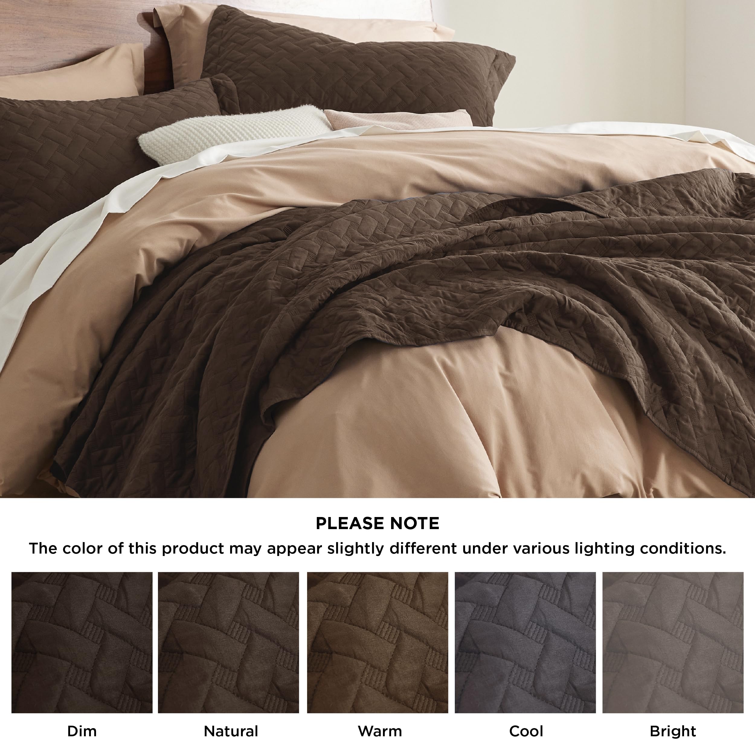 Bedsure quilt set includes two pillow shams for a coordinated look