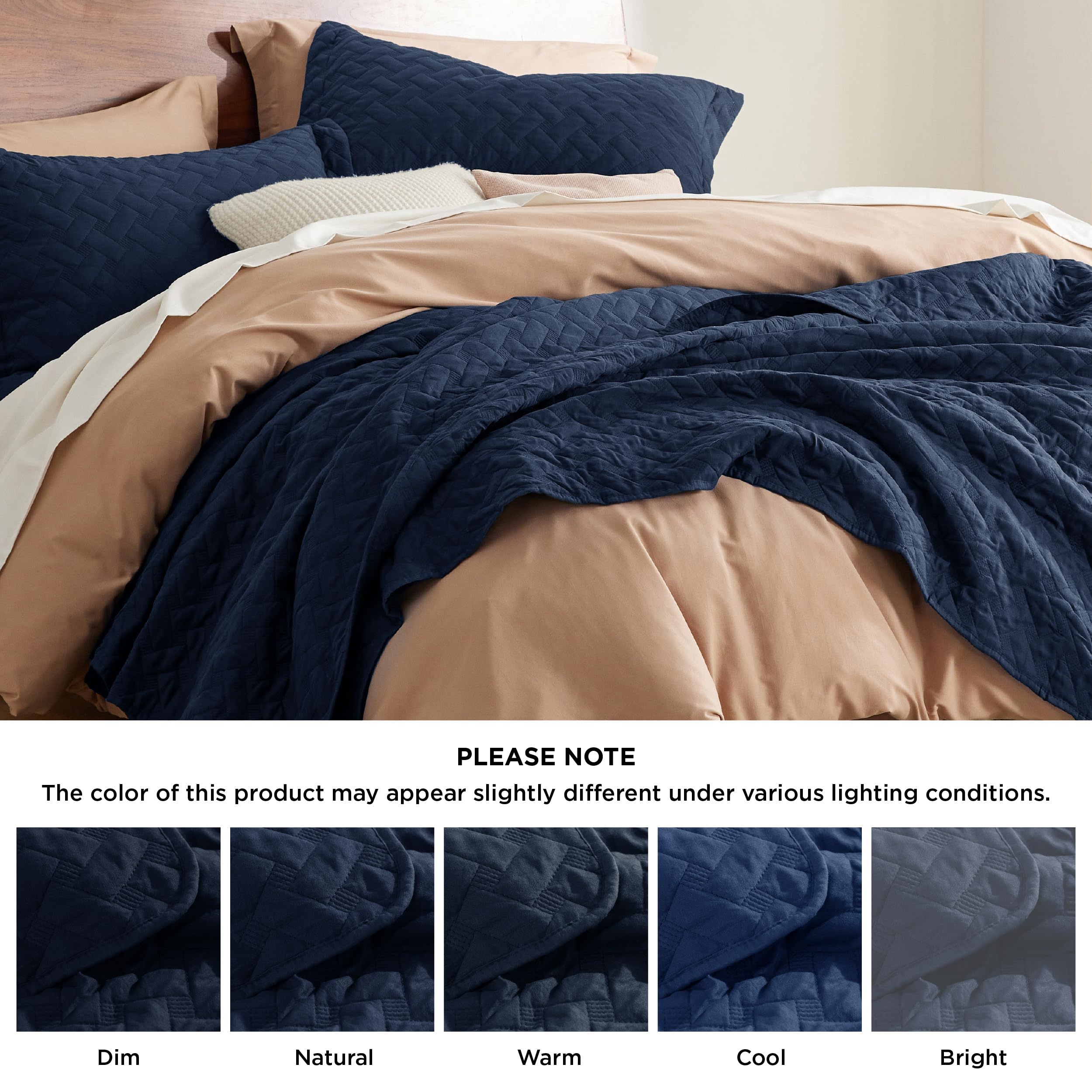 Bedsure quilt set includes two pillow shams for a coordinated look