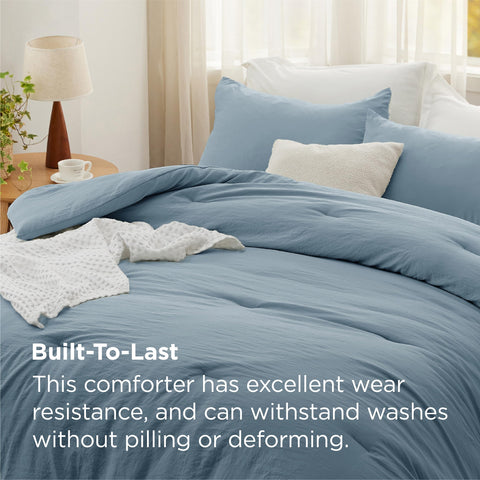 Bedsure comforter set with reversible color for versatile styling