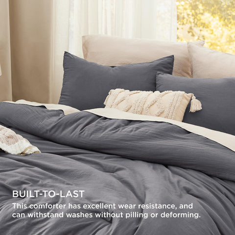 Bedsure reversible design adds a subtle secondary color for easy styling.