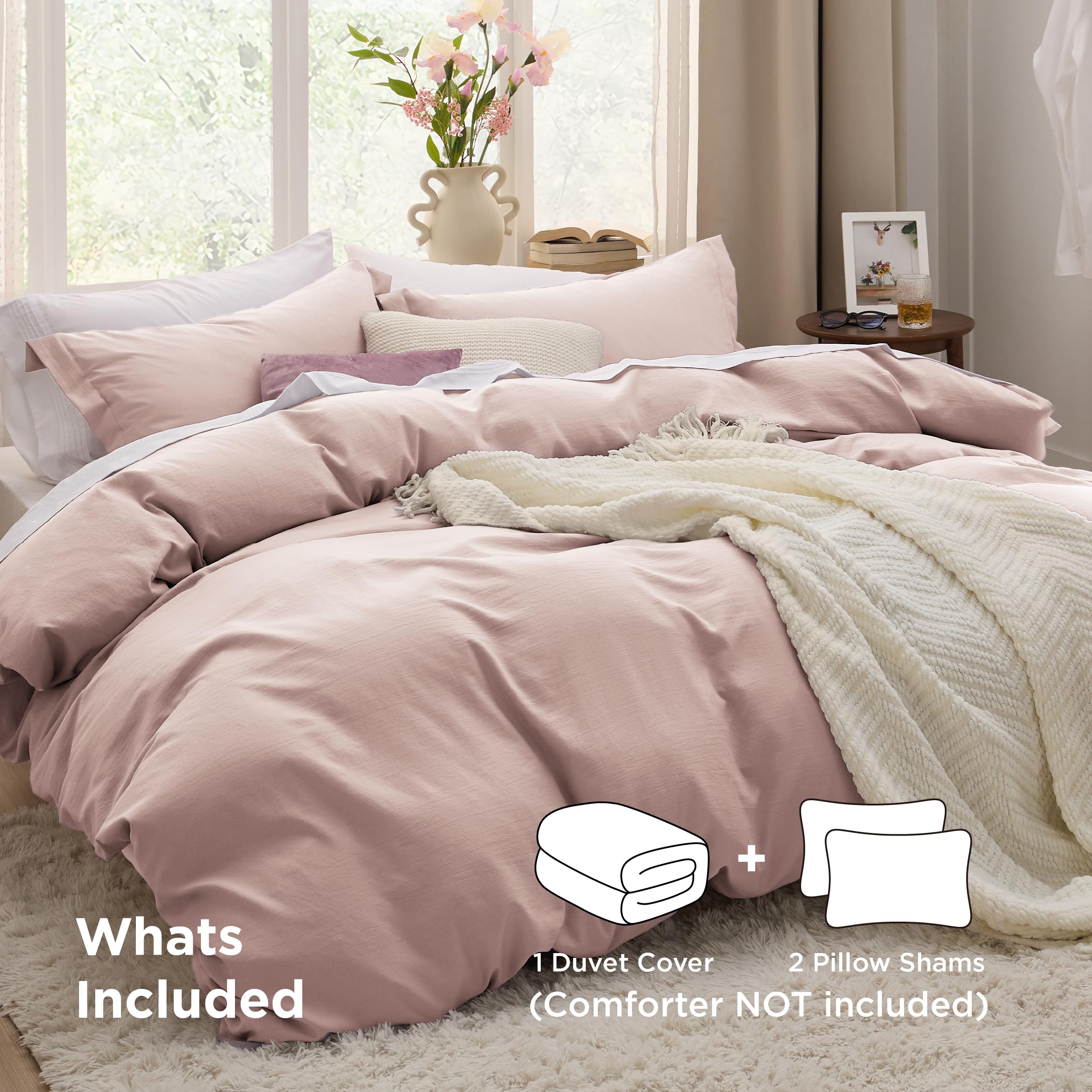 Bedsure rose pink pillow shams 20x36 for a cohesive, polished look