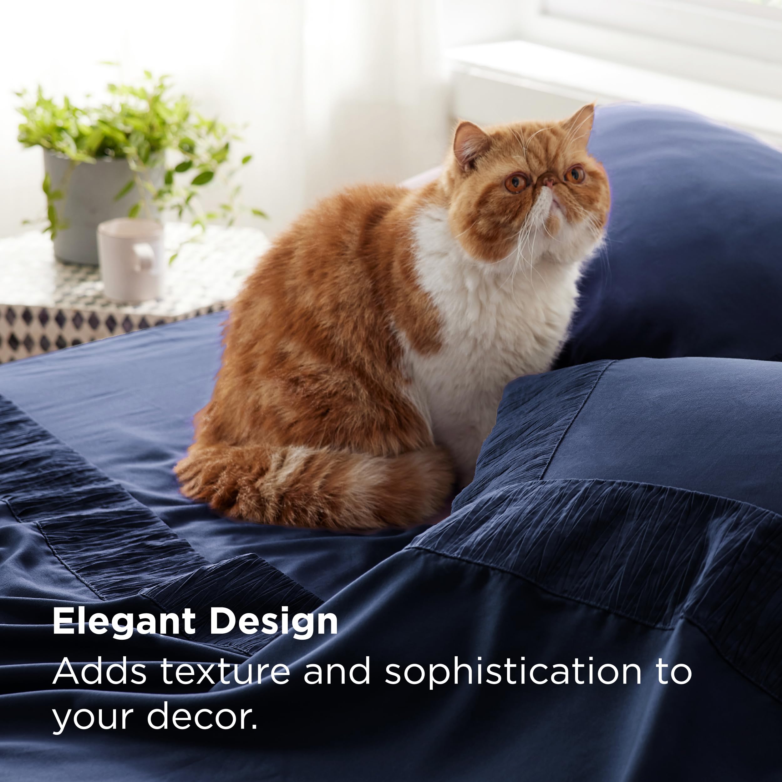 Bedsure ruched-hem pillowcases add elegant border and style