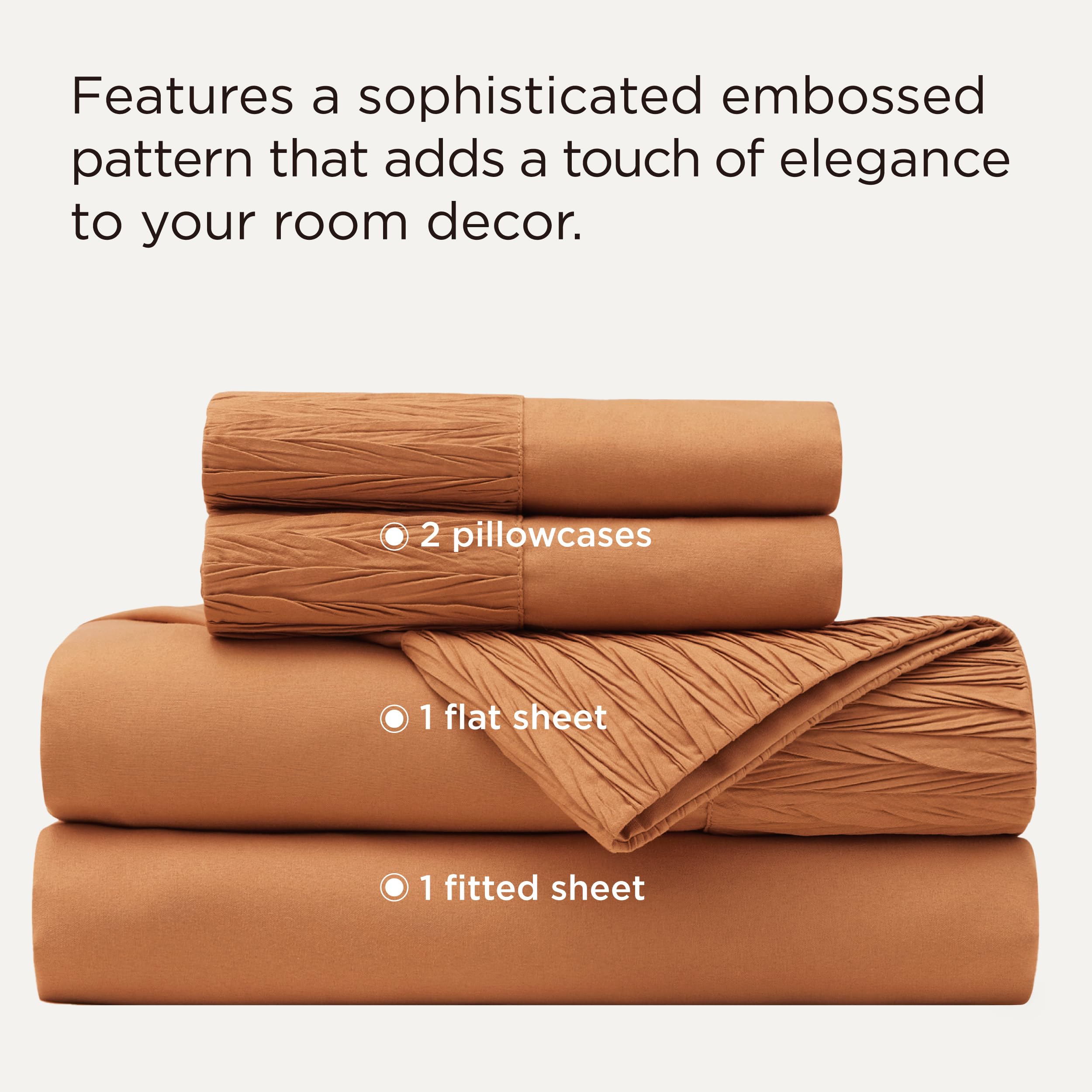 Bedsure pillowcases with ruched hem add stylish edge.