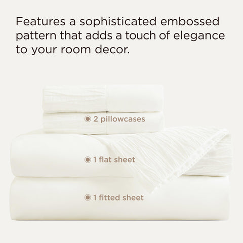 Bedsure ruched-hem pillowcases add elegant border and secure fit.