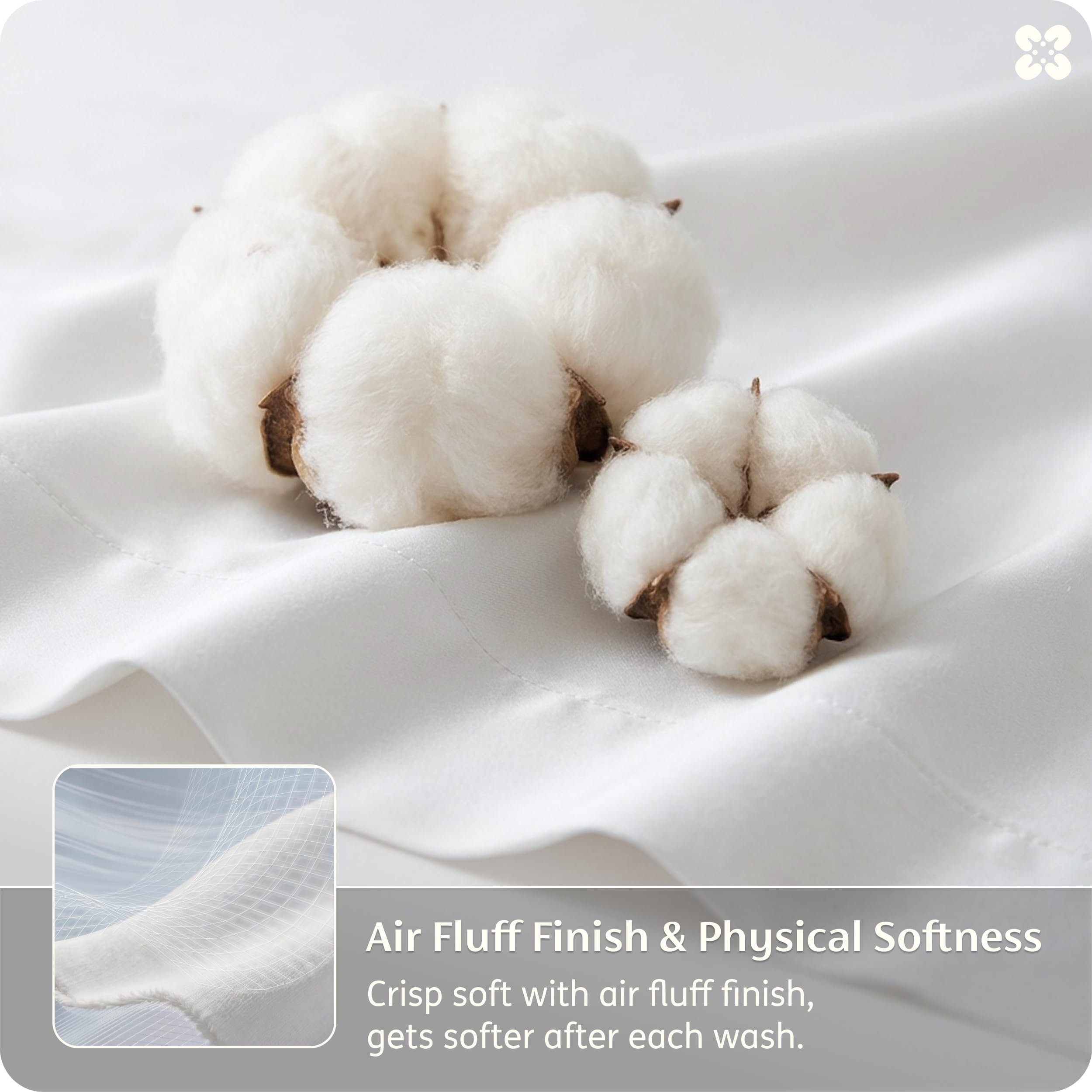 Bedsure sateen weave sheets offer a subtle sheen and smooth touch