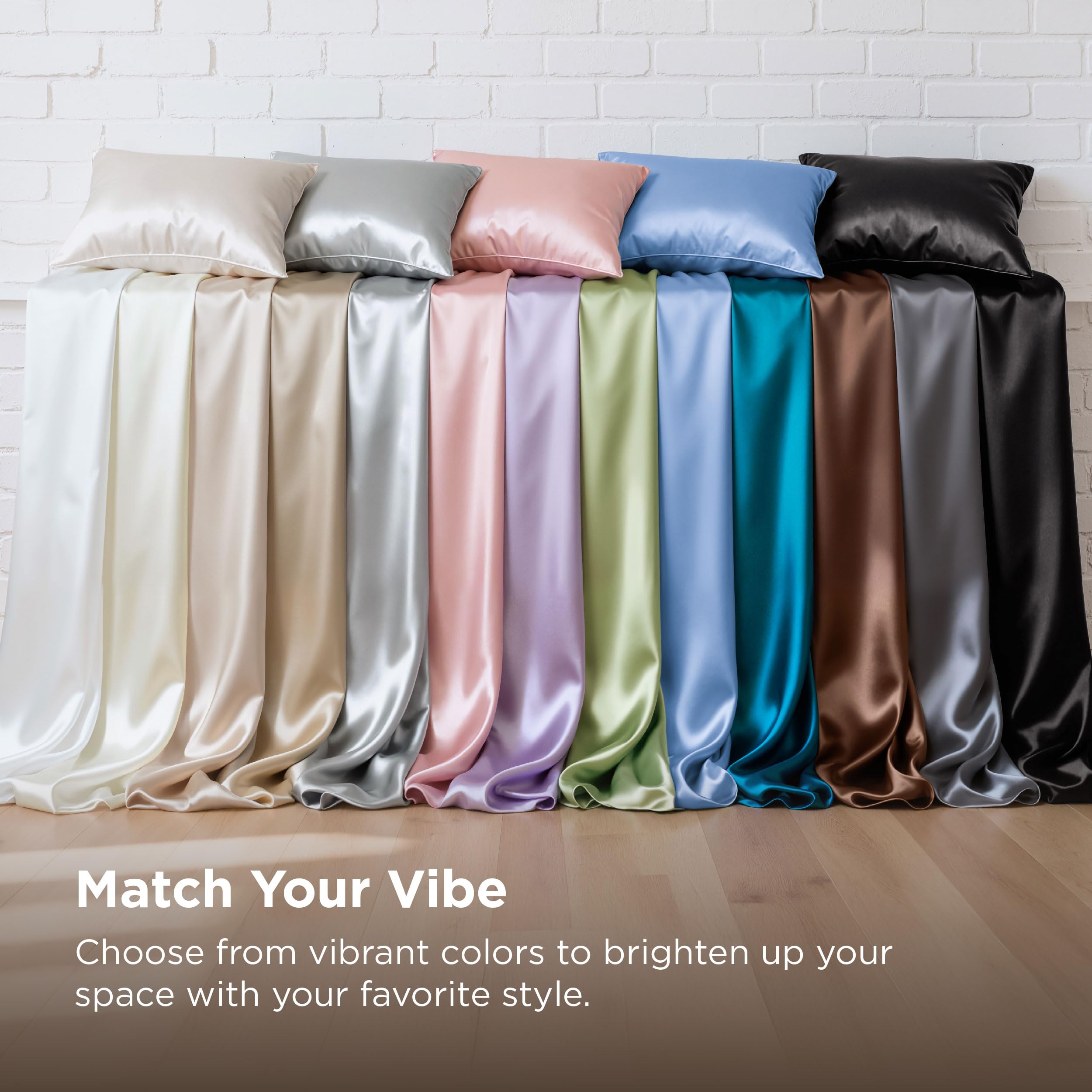 Bedsure satin close-up fabric reveals glossy, durable weave