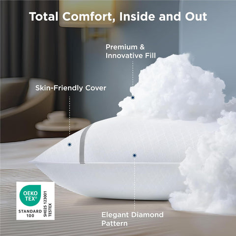 Bedsure satin-shell design emphasizes premium, breathable exterior