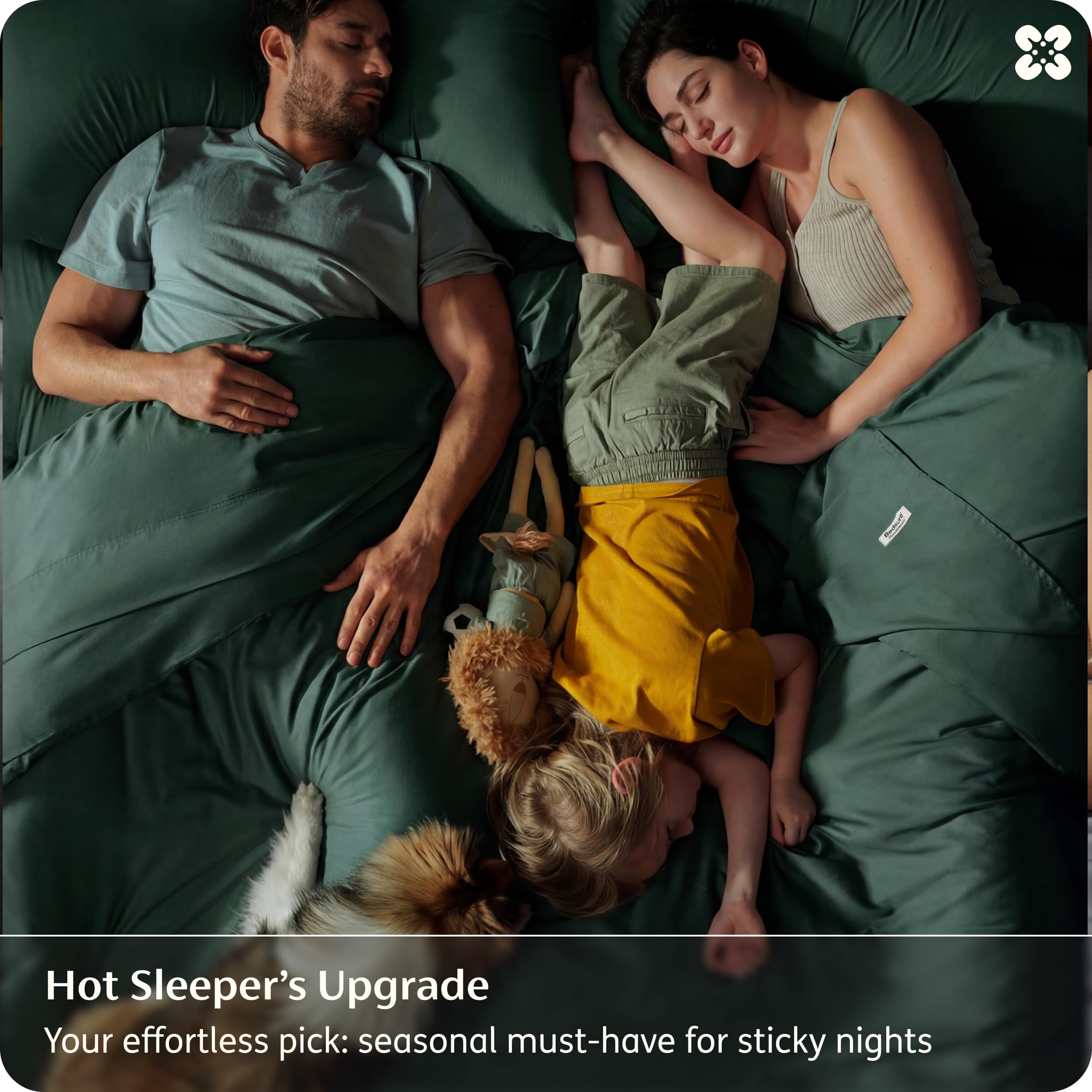 Bedsure silky-soft bamboo rayon material delivers smooth touch and reduced irritation.