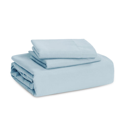 Bedsure color-fast dyeing keeps the sky blue vibrant over time.