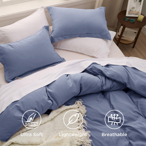 Bedsure eight corner ties keep the comforter in place for a neat look