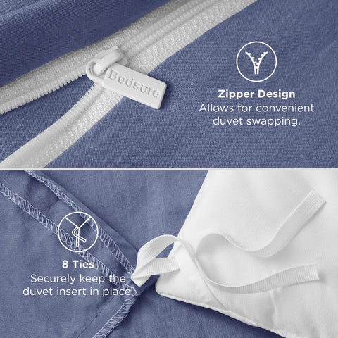 Bedsure prewashed microfiber fabric closeup shows soft breathable texture