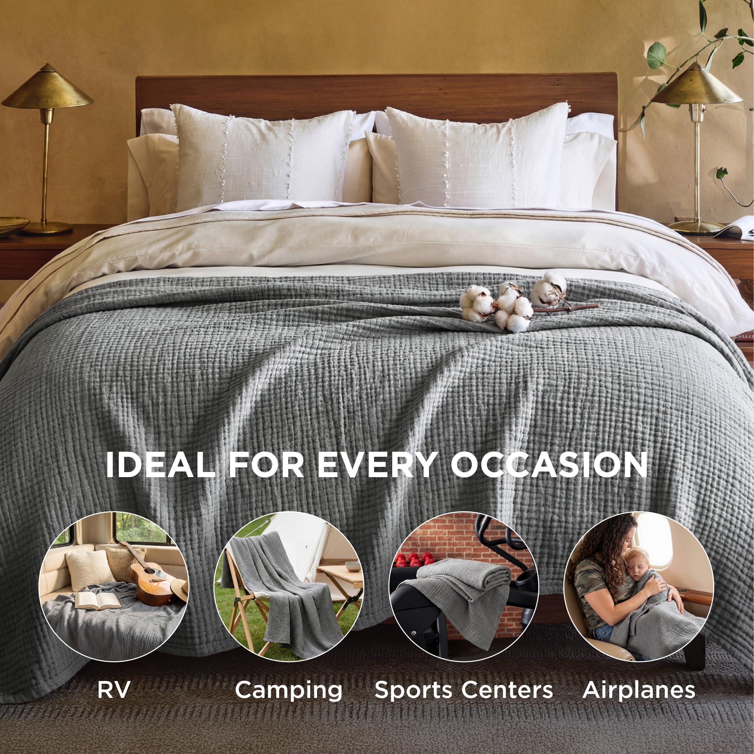 Bedsure sleep-light ultra-thin blanket ideal for warm nights.