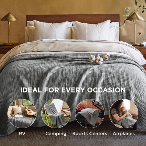 Bedsure sleep-light ultra-thin blanket ideal for warm nights.